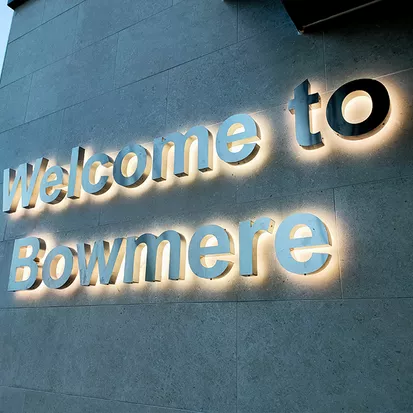Halo Illuminated 3D Letters made from Polished Stainless Steel